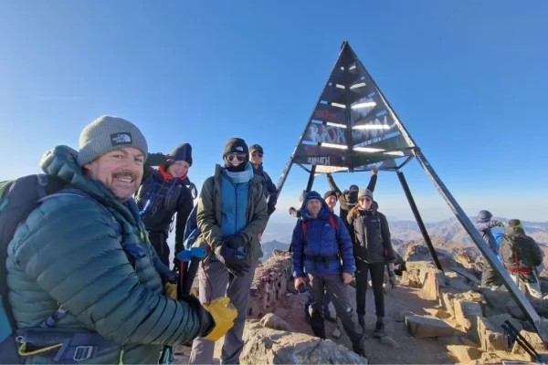 Toubkal Summit Ascent, enjoying the breathtaking view of the Moroccan landscape